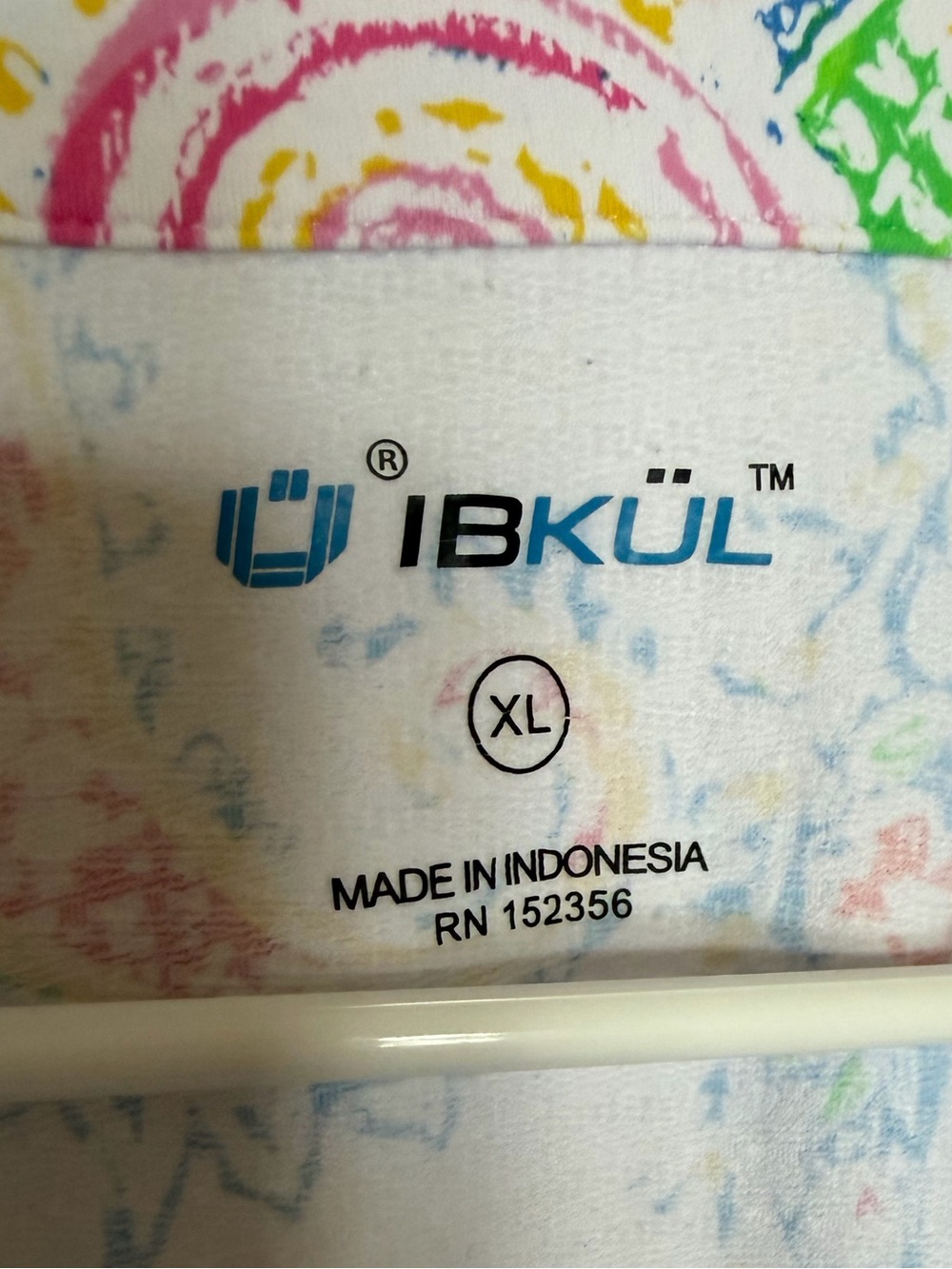 IBKÜL long sleeve quarter-zip pullover vibrant multicolor paisley XL - Picture 3 of 3